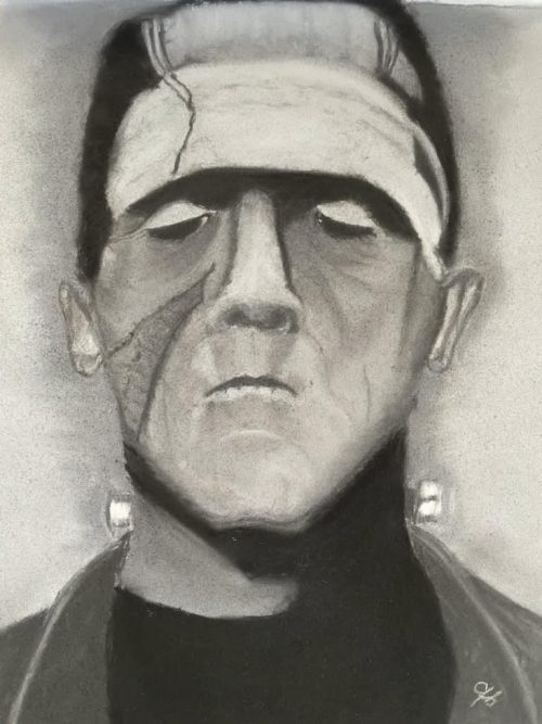 Boris Karloff - Frankensein's Monster, Artist Claire Bueno
