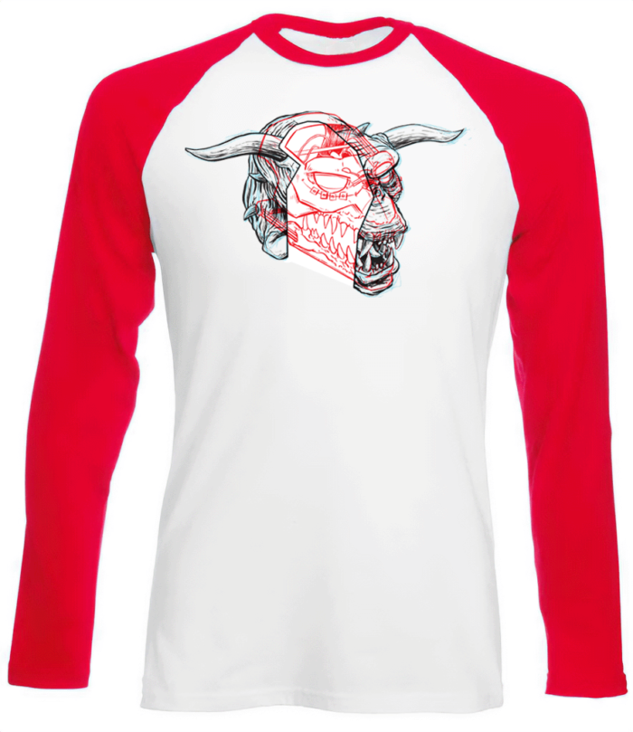Baseball T-shirt-Red-Terror Dog