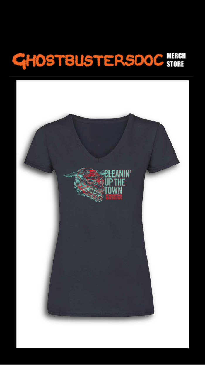 Ghostbustersdoc-Black Ladies Fit T-shirt CUTT Terror Dog
