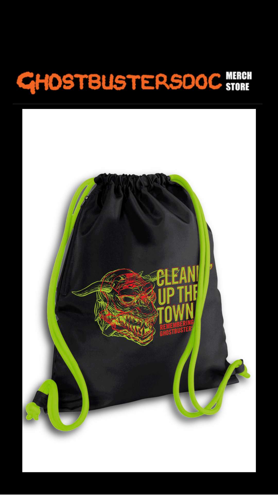 Ghostbustersdoc-Black and Green Gymsac CUTT Terror Dog