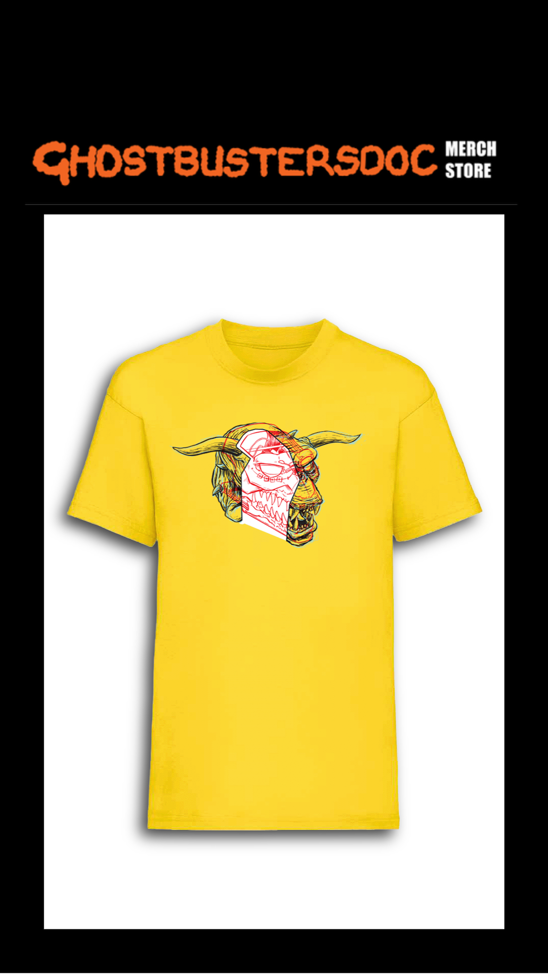 Ghostbustersdoc-Kids Yellow T-shirt Terror Dog