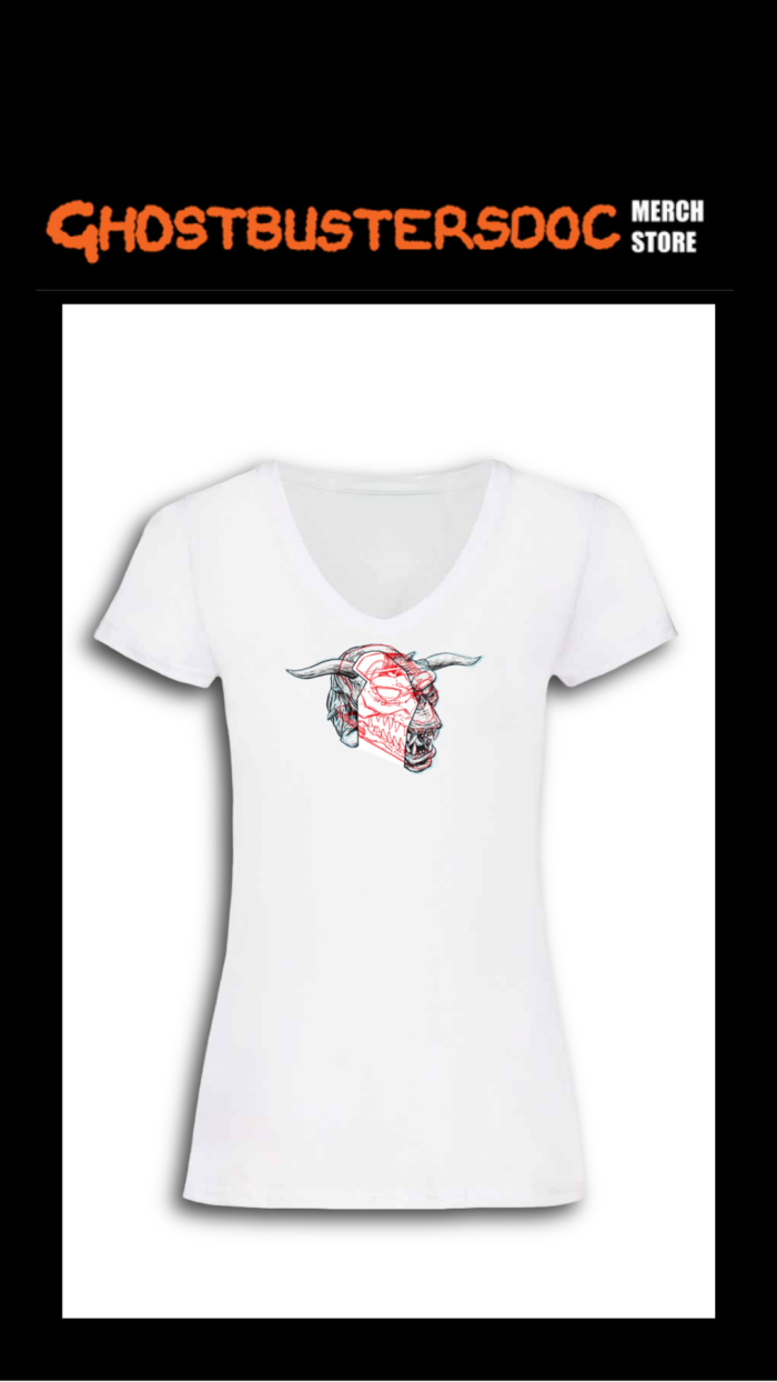 Ghostbustersdoc White Ladies Fit T-shirt CUTT Terror Dog