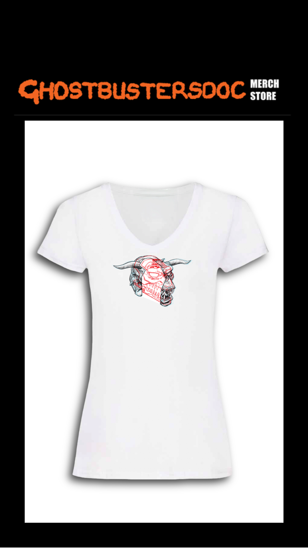 Ghostbustersdoc White Ladies Fit T-shirt CUTT Terror Dog