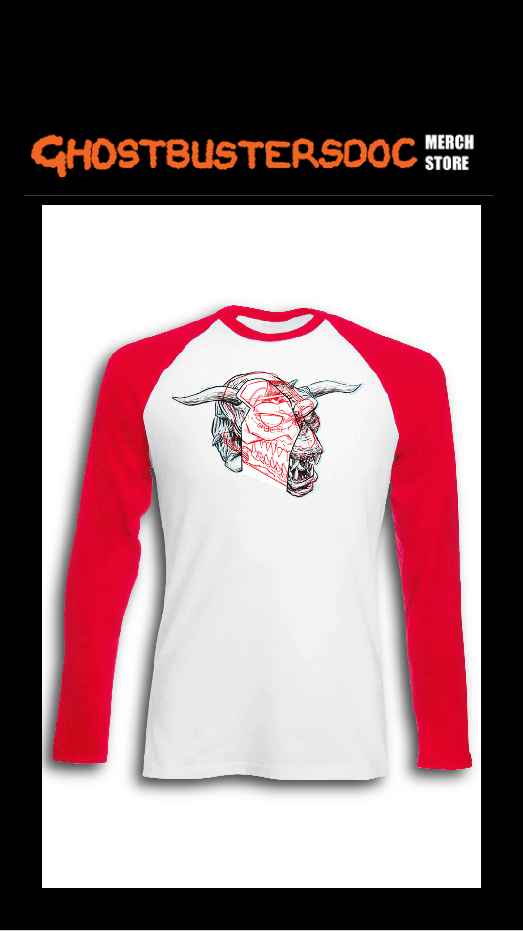 Ghostbustersdoc-White & Red Baseball Terror Dog