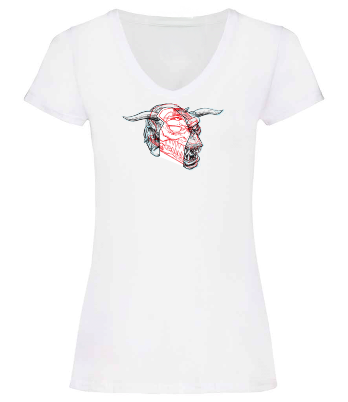 Ladies Fit T-shirt-Black- CUTT Terror Dog