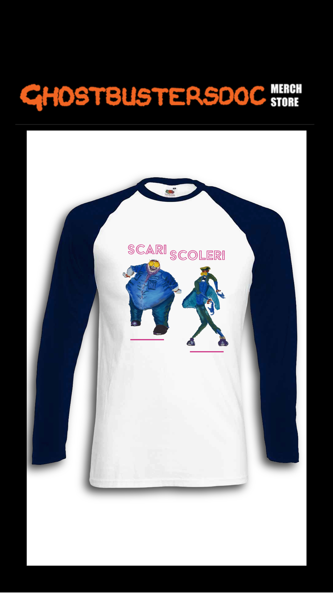 GhostbustersDoc Scari Scolari-2-White & Navy Baseball