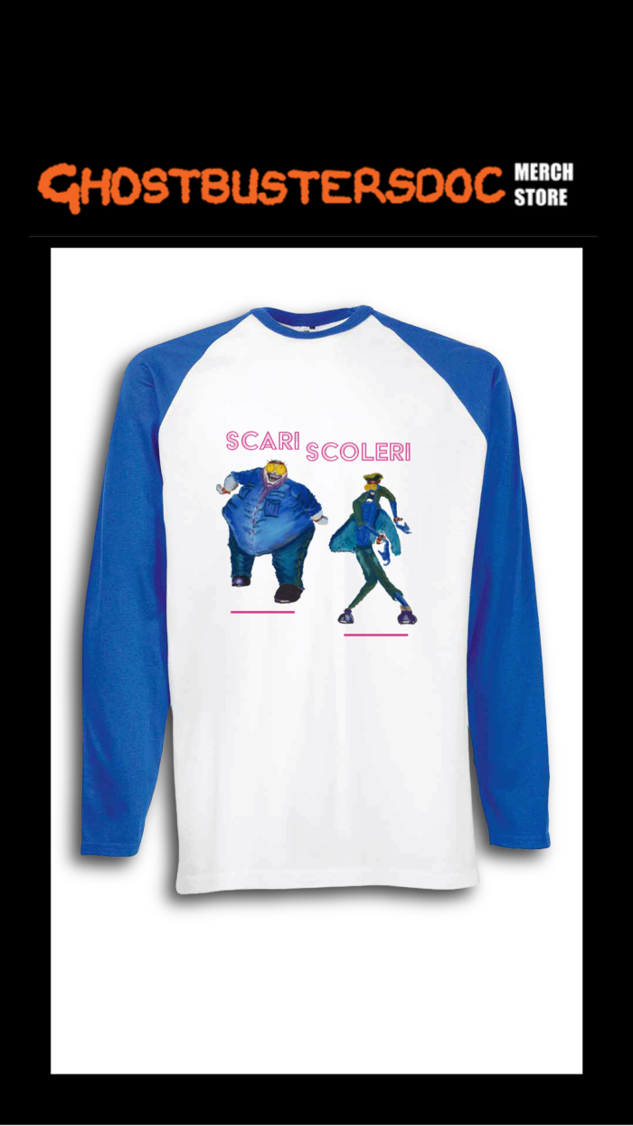 GhostbustersDoc Scari Scolari-3-White & Royal Blue Baseball