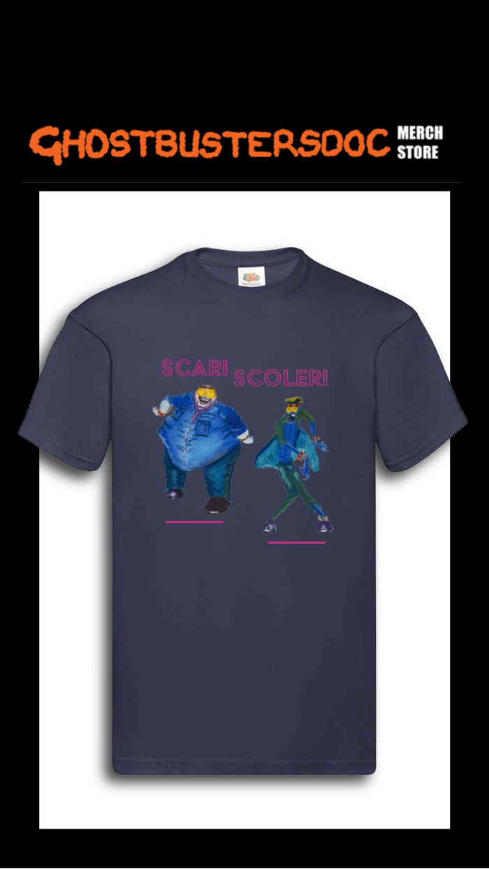 GhostbustersDoc Scari Scolari-5-Adult Navy T-shirt