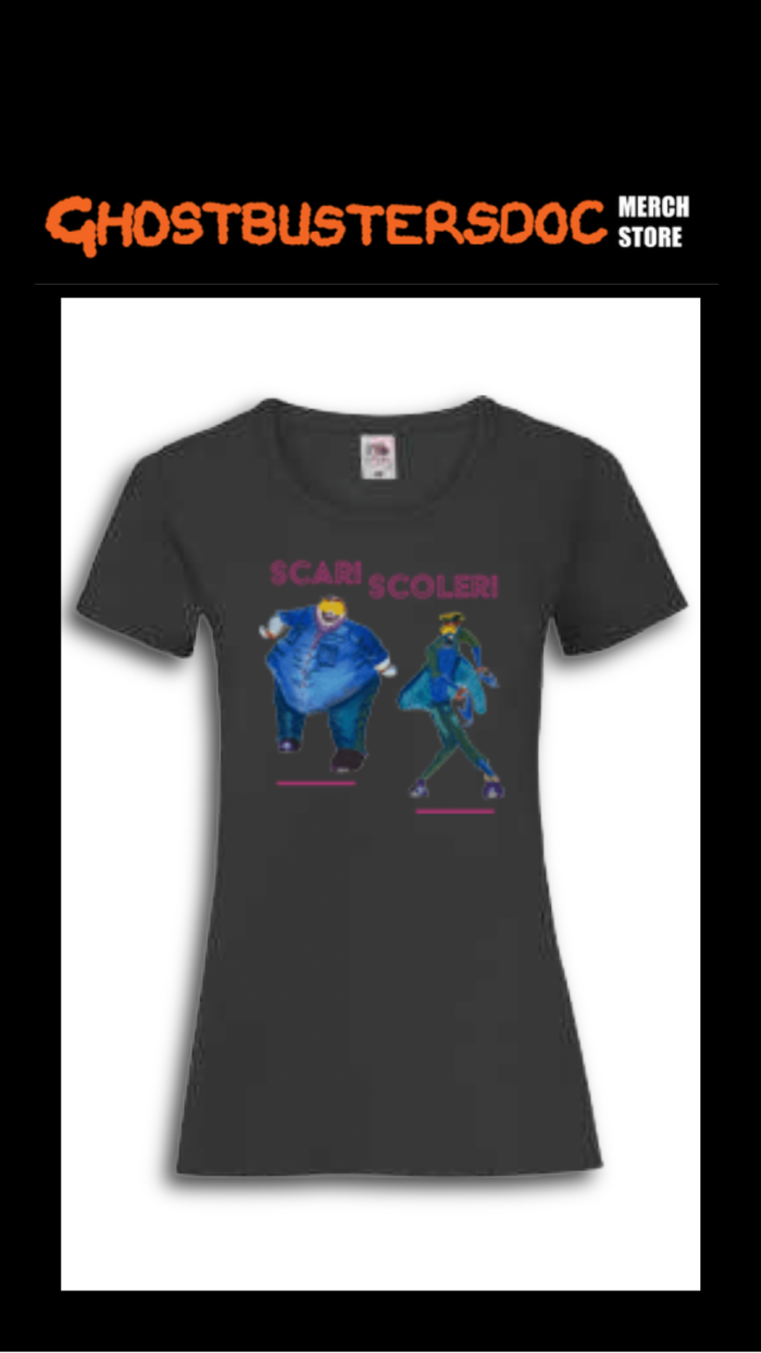 GhostbustersDoc Scari Scolari-9-Black Ladies Fit T-shirt