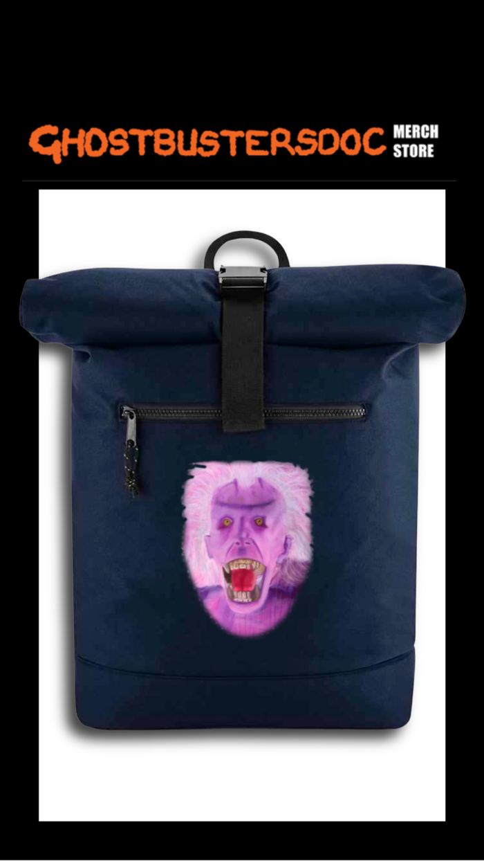 GhostbustersDoc Library Ghost-11-Navy BagBase Recycled Roll-Top Backpack