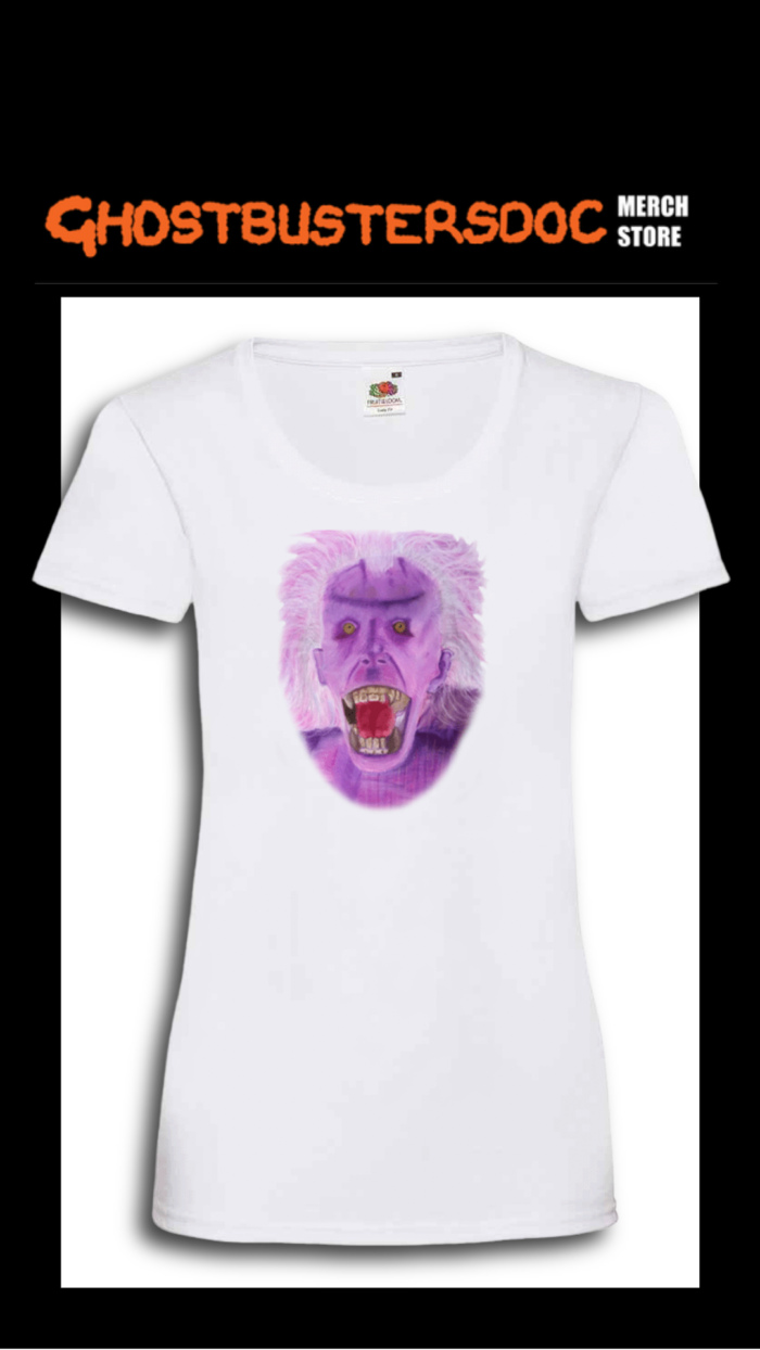 GhostbustersDoc Library Ghost-15-White Ladies Tee
