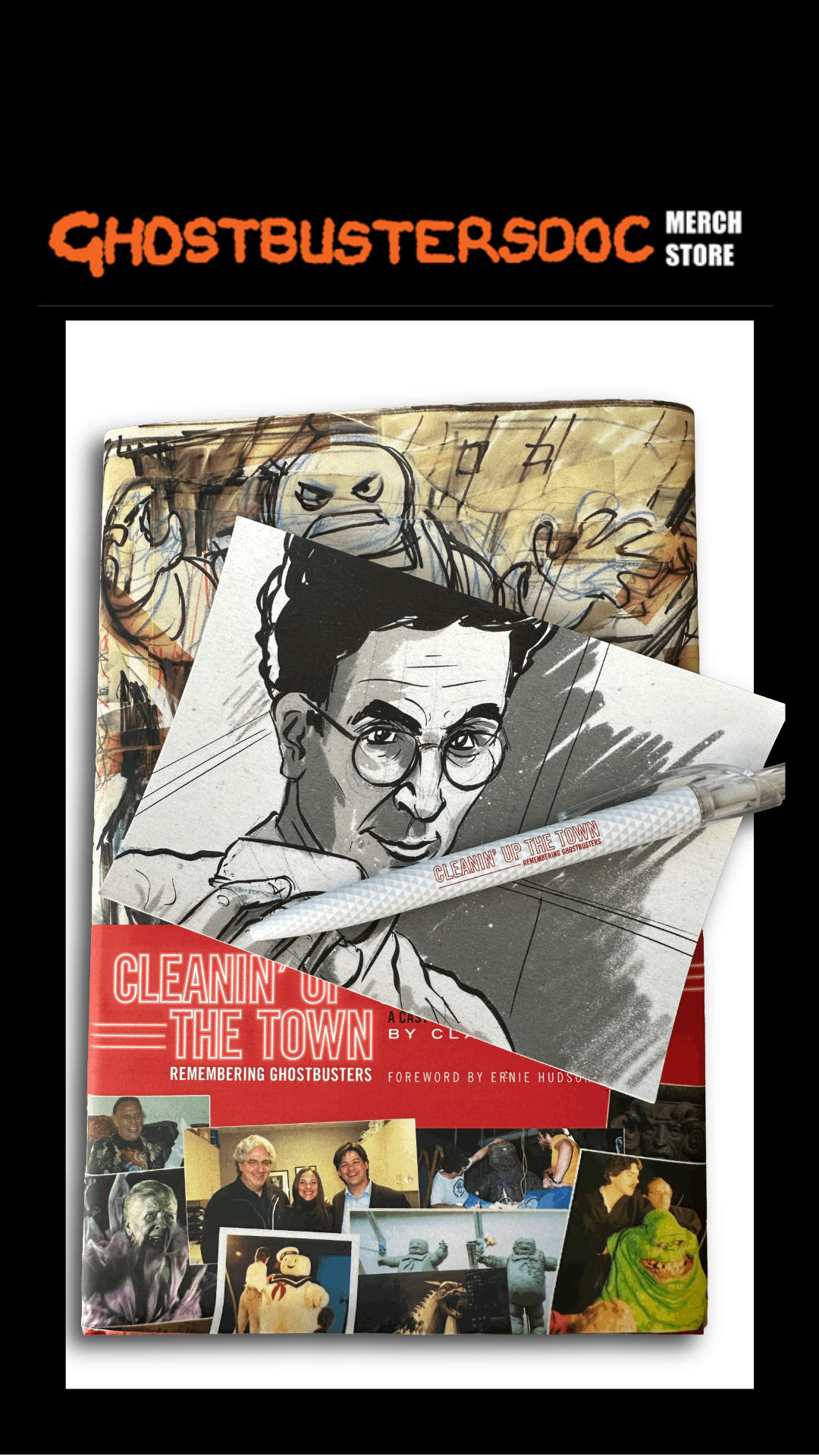 CLEANIN' UP THE TOWN: Remembering Ghostbusters book, Pen, Postcard