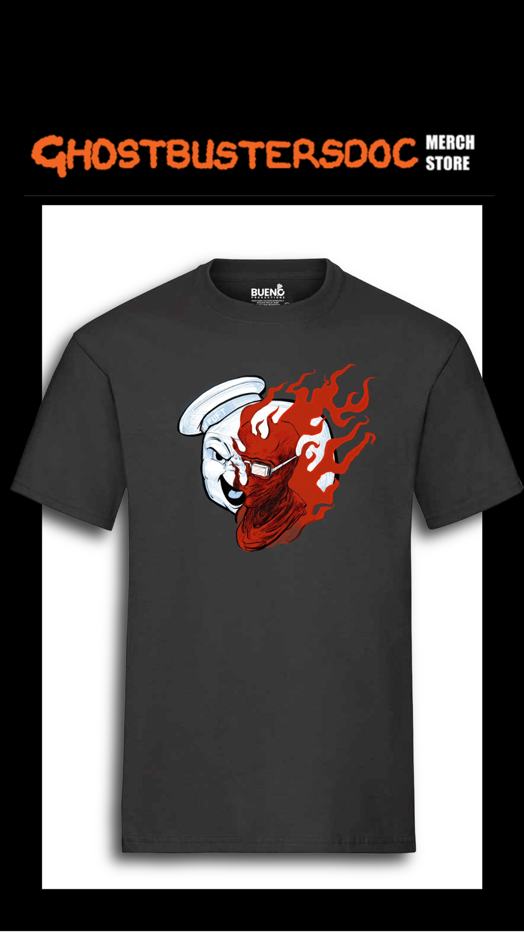 Stay Puft on Fire tees