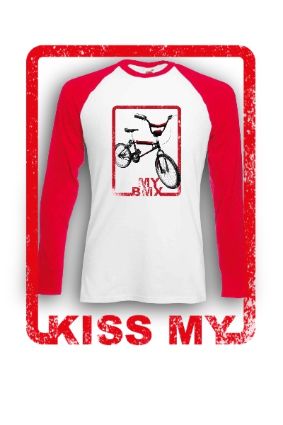 Kiss My BMX Red Baseball tee